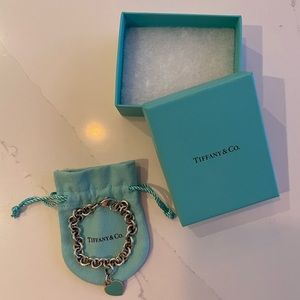 Tiffany and Co chain bracelet and charm